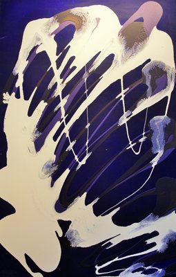 Abstrakti Teos Sinistä 80 x 120 cm Sebastian Isokangas