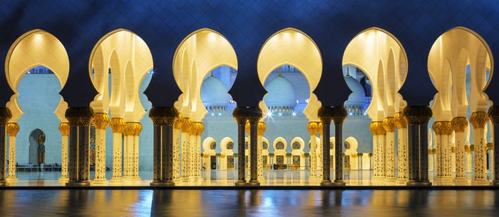 Abu Dhabi Moskeija 1191 Canvas-taulu