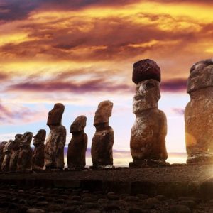Moai-Patsas Pääsiäisaaret 179 Canvas-taulu