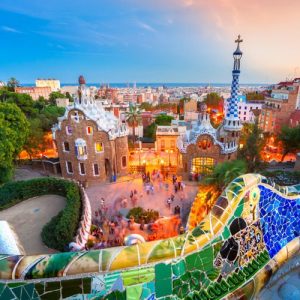 Park Guell Barcelona Spain 839 Canvas-taulu