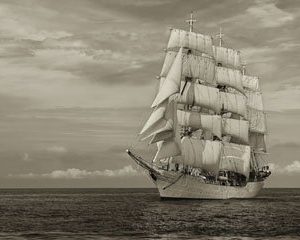 Purjelaiva Tall Ships Race Seepia 2223 Canvas-taulu