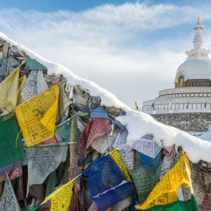 Shanti Stupa Intia 1163 Canvas-taulu