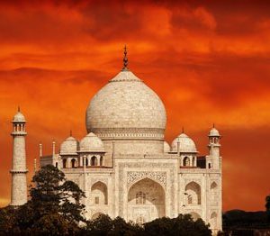 Taj Mahal Sunset 2063 Canvas-taulu
